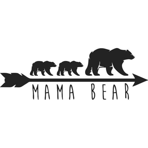 Pin by Amy VanSickle on Mama Bear | Bear silhouette, Mama bear tattoos, Bear decal