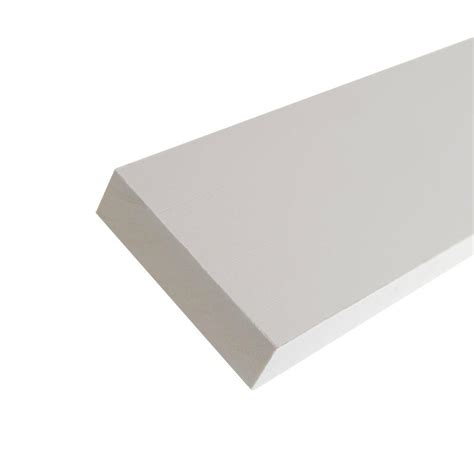 AZEK Trim 1 in. x 5.5 in. x 12 ft. White PVC Composite Traditional Trim ...