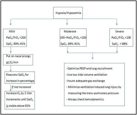 Flowchart depicting management of hypoxia/ hypoxemia | Download ...