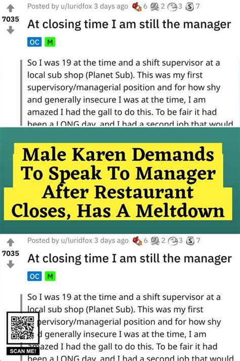 Male karen demands to speak to manager after restaurant closes has a meltdown – Artofit