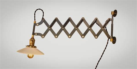 Vintage Industrial Scissor Light - Expandable Accordion Swing Arm Wall ...