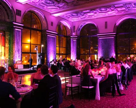Colored uplighting | Wedding lights, Chicago cultural center wedding, Event lighting
