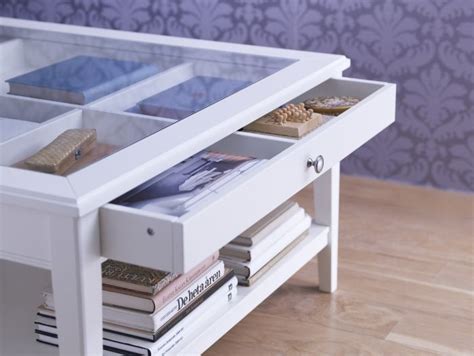 LIATORP coffee table, white/glass, 365/8x365/8" - IKEA | Mesa de centro con cajones, Mesas de ...