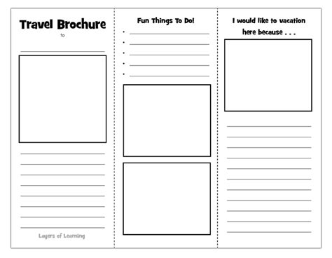 Free Printable Travel Brochure Template For Students - Printable ...