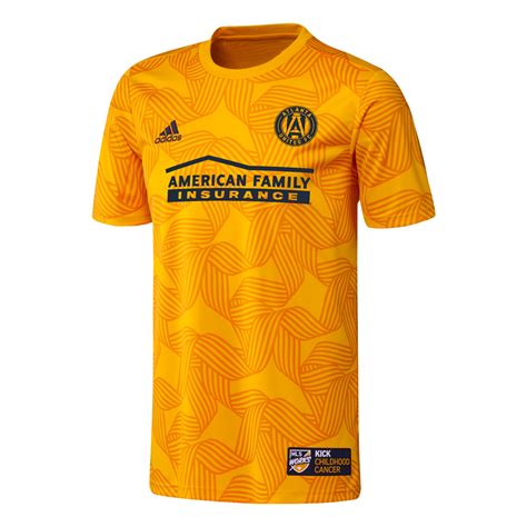 Atlanta United Team Signed Pre Match-Worn Commemorative 2019 Kick Childhood Cancer Jersey ...