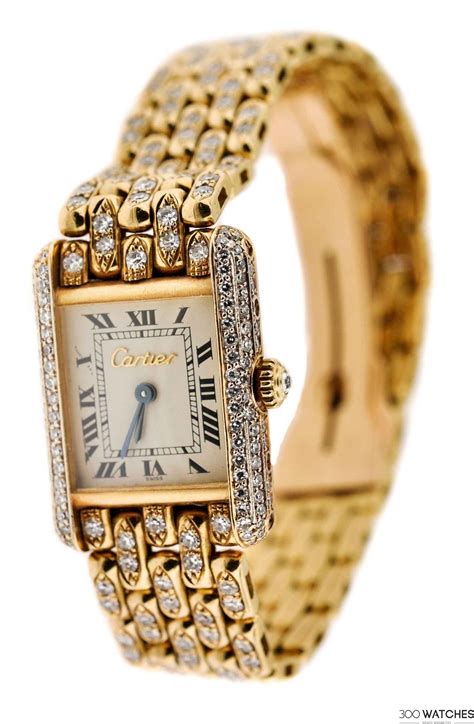 Cartier Tank Louis Yellow Gold Original Diamonds Quartz | discount luxury watches Item ID ...