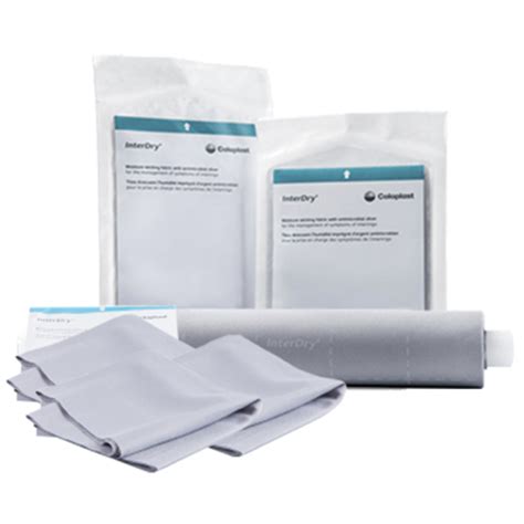 Coloplast Interdry Moisture Wicking Fabric with Antimicrobial Silver - 7910, 7912, 7915 ...