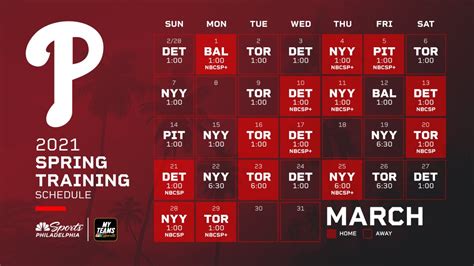 2021 Phillies Spring Training TV Schedule – NBC10 Philadelphia