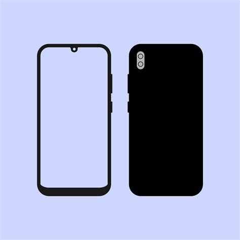 Black Outline of Smart Phone 1013008 Vector Art at Vecteezy