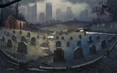 Graveyard (wallpaper) by Der-Reiko on DeviantArt