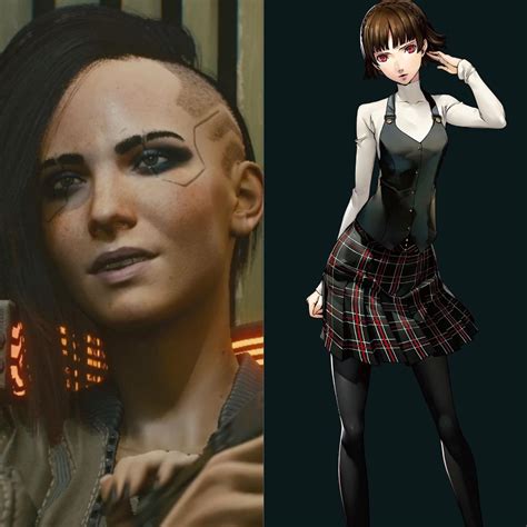 Fun fact about Cyberpunk 2077: The voice actress of female V was the voice of Makoto Niijima ...