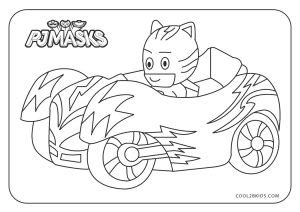 Pj Masks Coloring Pages Catboy And Cat Car Coloring Pages