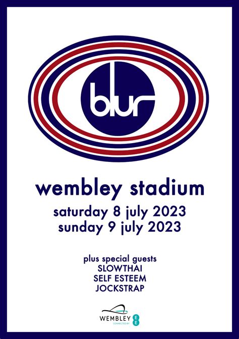 BLUR Reunion 2023 Tour: LONDON Wembley Stadium Poster