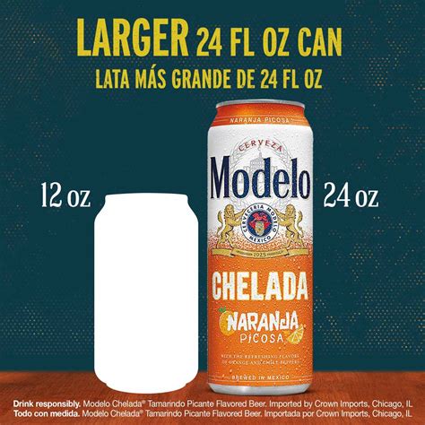 Modelo Chelada Naranja Picosa Mexican Import Flavored Beer 24 oz Can ...