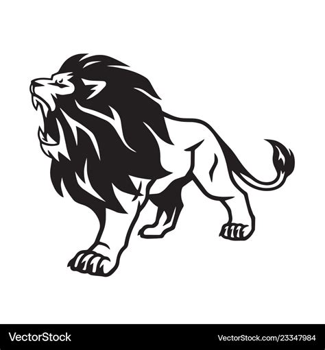 Roaring Lion Silhouette SVG