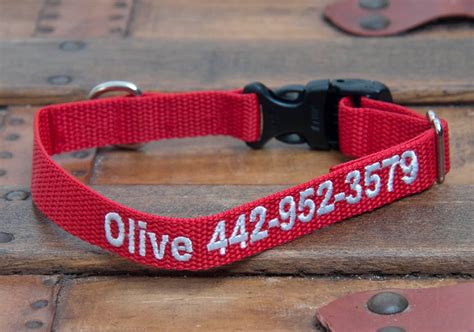 Personalized embroidered Dog Collars