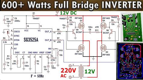 12v Dc To 220v Ac Inverter Circuit Diagram