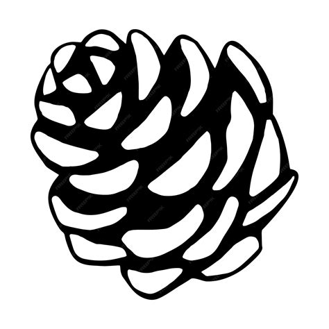 Pine Cone Clip Art Black And White