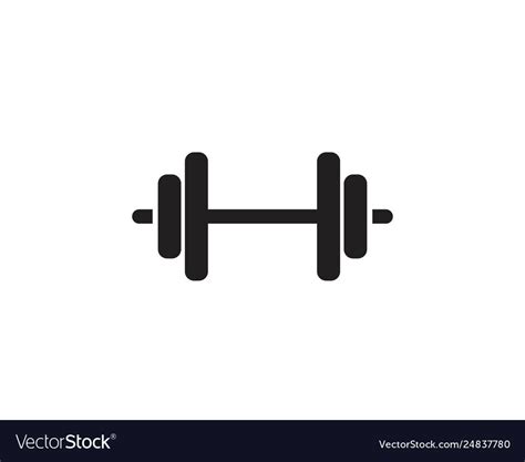 Barbel dumbbell gym icon logo template Royalty Free Vector , #Affiliate, #gym, #icon, #Barbel, # ...