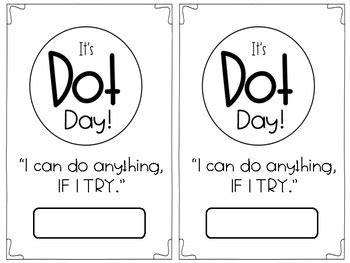 Dot Day Activity Booklet by Sarah Cooley | Teachers Pay Teachers