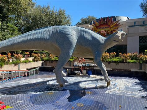 PHOTOS: Repainting of Aladar Underway at DINOSAUR in Disney's Animal Kingdom - WDW News Today