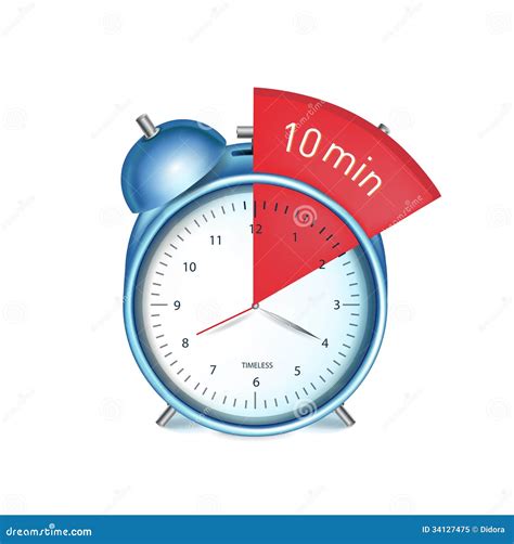 Desk Alarm Clock With Ten Minutes Sign Royalty Free Stock Photo - Image ...