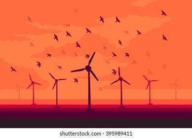 Wind Farm Stock Vector (Royalty Free) 395989411 | Shutterstock