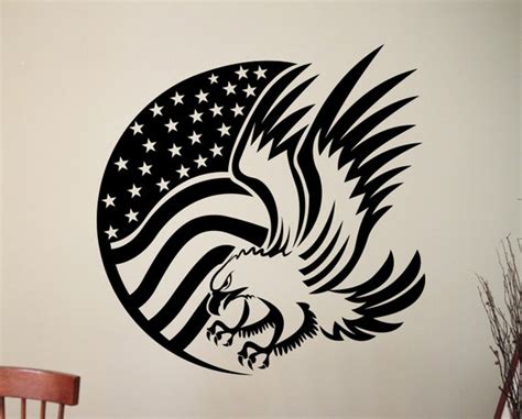 American Flag Wall Decal Eagle Stickers Home Interior Design