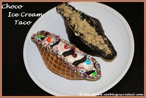 Choco Ice Cream Taco - CookingCarnival.com