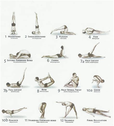 Printable Posters of Asanas Yoga for Beginners | 101 Activity