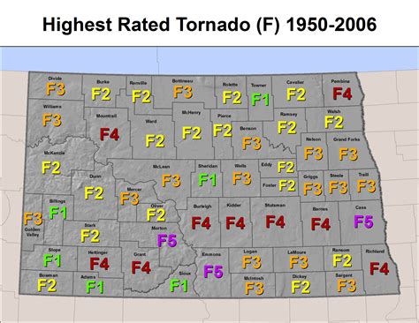 North Dakota Weather Map | World Map Gray