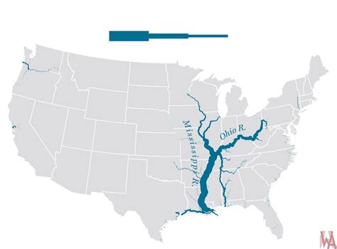 Mississippi River Physical Map