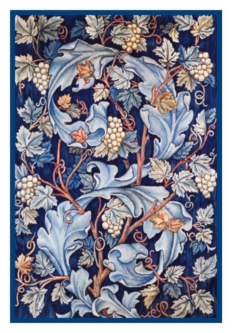 Acanthus Leaves and Grapes by William Morris Counted Cross Stitch Patt ...