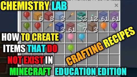 Minecraft Education Edition Chemistry Recipes Wiki | Deporecipe.co