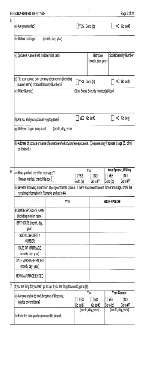 Printable Ssi Application Form - Printable Forms Free Online