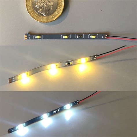 UK 12v Miniature LED Strip light for Model Railway Interior -Bright ...