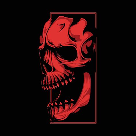 Red Skull Vector Artwork 2795259 Vector Art at Vecteezy