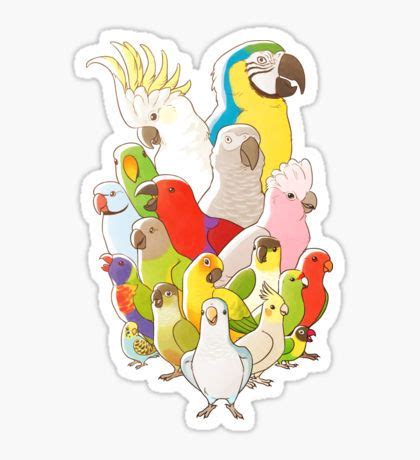 Parrot Stickers for Sale | Cute stickers, Sticker design, Aesthetic ...