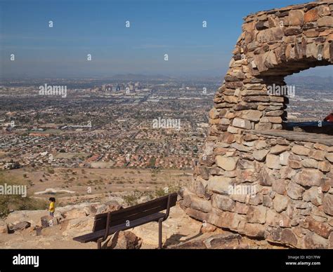 South Mountain Park, Phoenix Arizona. Looking north towards downtown Phoenix, Az Stock Photo - Alamy