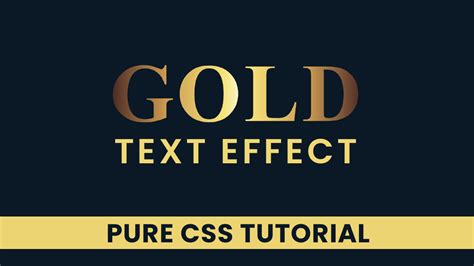 Gold Text Effect | CSS Text Effect | Coding Artist