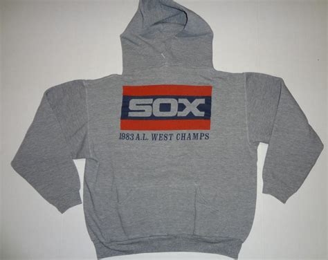 Chicago White Sox 1983 AL West Champs Hooded Sweatshirt Vintage 1980s L ...