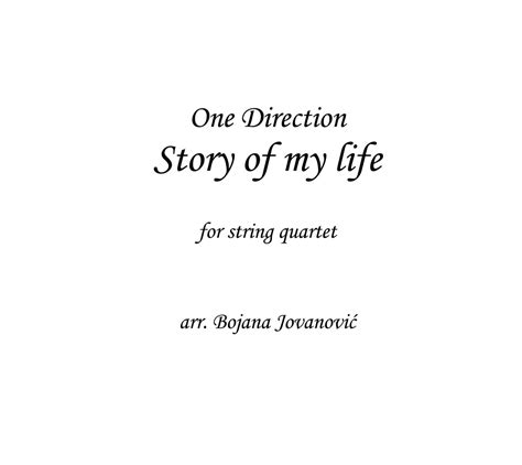 Story of my life Sheet music - One Direction - for String Quartet