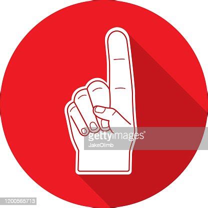 Foam Finger Icon Silhouette High-Res Vector Graphic - Getty Images