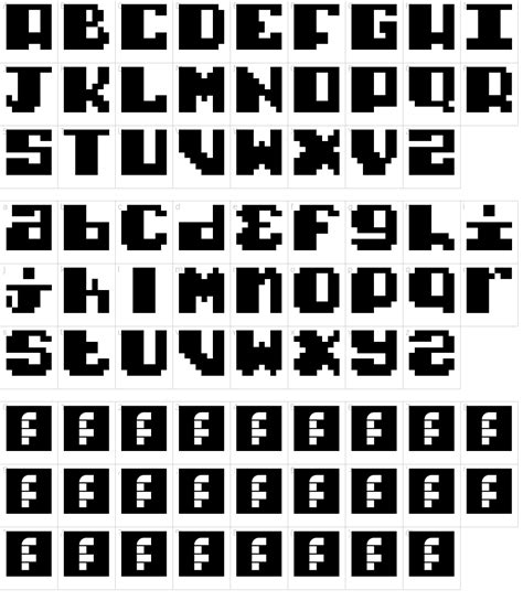 Minecraft Font Pixel Art