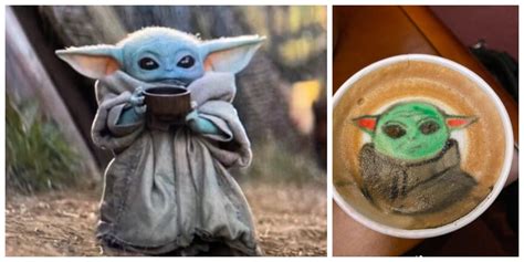 Super Cute Baby Yoda Latte Art | Chip and Company