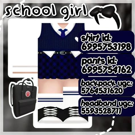 Matching Roblox School Outfits with bags and accessories in 2021 | Roblox, Roblox codes, Roblox sets