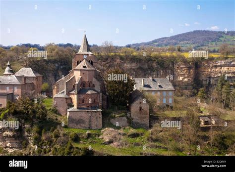 France Aveyron Bozouls Ste Fauste Church and the Trou de Bozouls (Bozouls Hole) natural ...