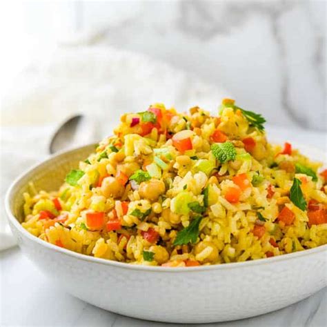 Curried Rice Salad with Ginger Curry Dressing - Garlic & Zest