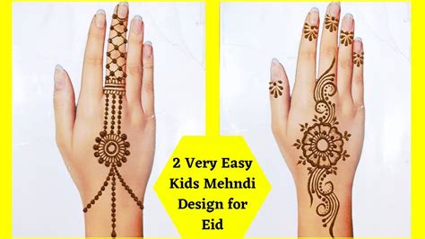 2 Very Easy Kids Mehndi Design for Eid 2021 | Beautiful Mehndi Design ...