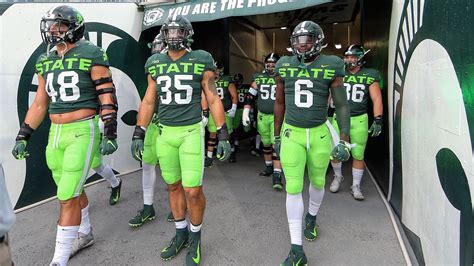 MSU football debuting lime green alternate uniforms against WMU